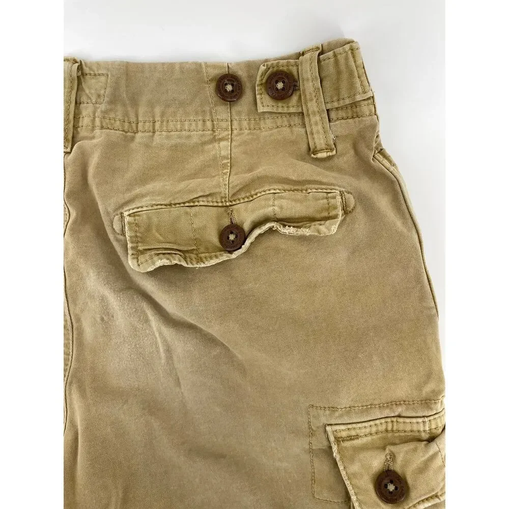 American Eagle Cargo Shorts Men’s 30 Khaki Longer Length Next Level Stretch